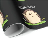 Hedge Hugs Grappige Hedgehog Pun Dark BG Cadeaupapier (Rol Hoek)