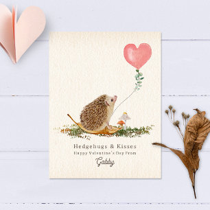 Hedge Hugs & Kisses Hedgehog Classroom Valentijn Briefkaart