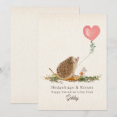 Hedge Hugs & Kisses Hedgehog Mushroom Valentijn (Voorkant / Achterkant)
