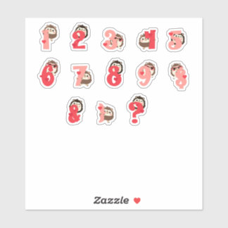 Hedge Hugs Number Stickers | Cute Hedgehog Letter