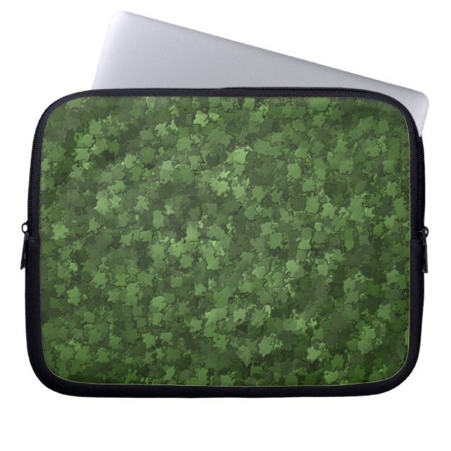 Hedge Leaf Camo Laptop Sleeve (Voorkant)