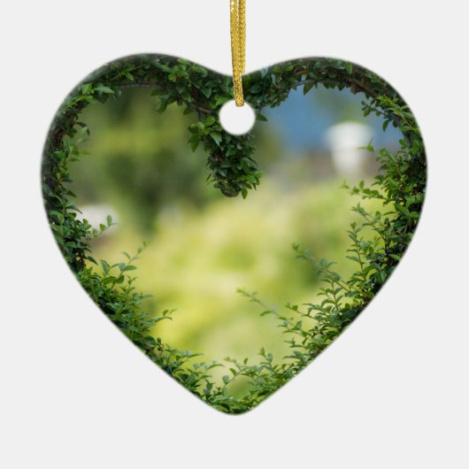 Hedge ontwerp van het hart keramisch ornament (Voorkant)