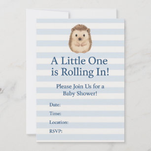 Hedgehog Baby shower Kaart