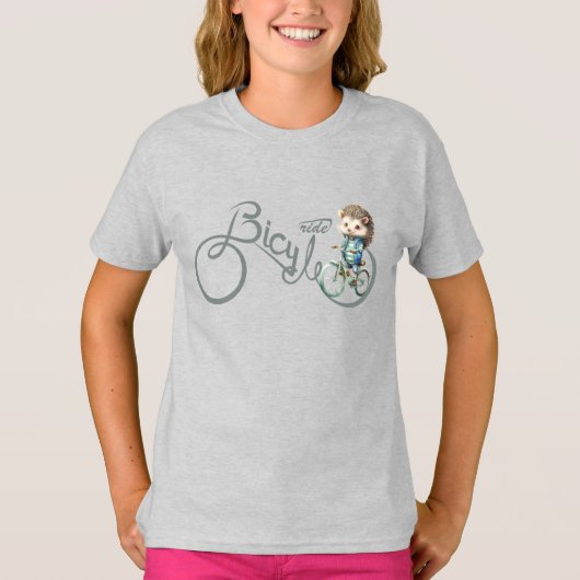 Hedgehog, Cartoon Rider T-shirt (Voorkant)