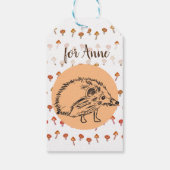 Hedgehog Champignons Leuk Gift Label Cadeaulabel (Achterkant)
