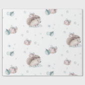 HEDGEHOG CHRISTMAS GIFT WRAPPING CADEAUPAPIER (Vlak)