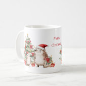 Hedgehog Christmas Tree Presents Mug (Devant gauche)