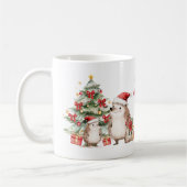 Hedgehog Christmas Tree Presents Mug (Gauche)