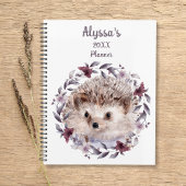 Hedgehog Cute Aquarelle Bébé Nom animal Calendrier