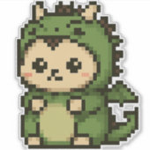 Hedgehog Dragon 6x6 Sticker (Voorkant)