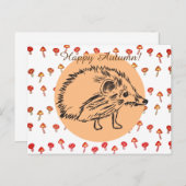 Hedgehog Drawing Custom Briefkaart (Voorkant / Achterkant)
