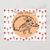 Hedgehog Drawing Custom Briefkaart (Voorkant)