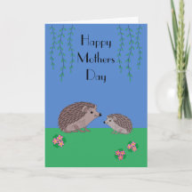 Hedgehog en kind Moederdag Kaart