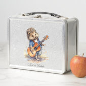 Hedgehog Guitar Metal Lunch Box (En situation)