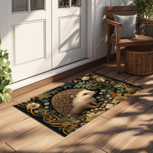 Hedgehog in de Forest William Morris stijl Deurmat