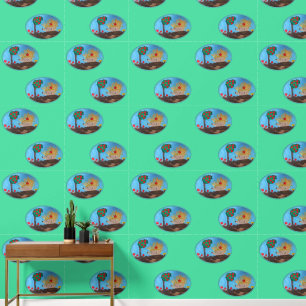 Hedgehog Kunst door Kinderen Behang