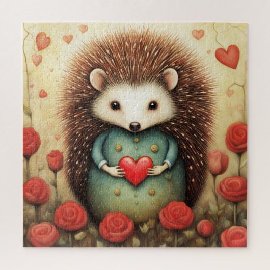 Hedgehog liefde 2 legpuzzel (Verticaal)