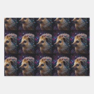 Hedgehog liefde in elke hartslag inpakpapier vel
