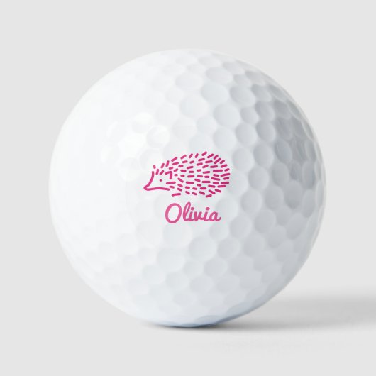 Hedgehog mignon Adorable jolie balle de golf rose (Recto)