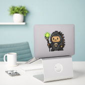 Hedgehog Necromancer 6x6 Sticker (Laptop op bureau)