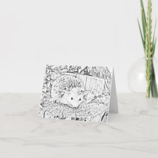 Hedgehog note card kaart