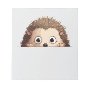 Hedgehog Peeking Schattige Schattig Funny Animal C Notitieblok