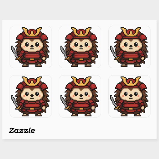 Hedgehog Samurai sticker Sheet (Vel)