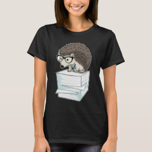 Hedgehog Secretaris Stack van papier T-shirt