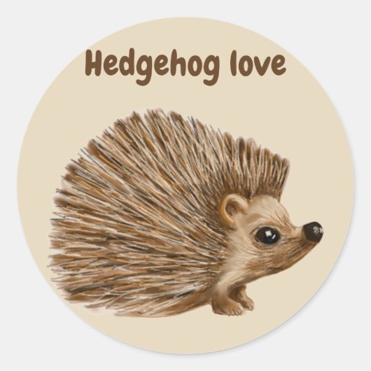 Hedgehog sticker scrapbooking plezier, stickers (Voorkant)