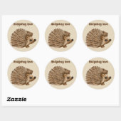 Hedgehog sticker scrapbooking plezier, stickers (Vel)