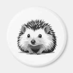 Hedgehog Vector Grafische Kunst Portret Dierlijke  Magneet