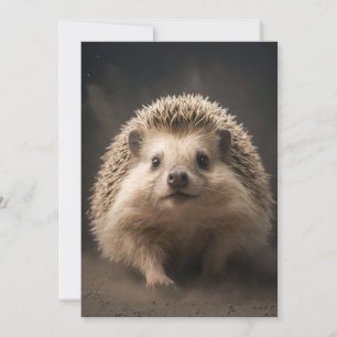 Hedgehog Wild Animal Elegant Dramatische Portretku Aankondiging