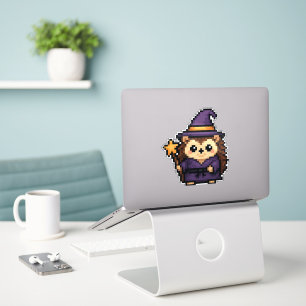 Hedgehog Wizard 6x6 Sticker