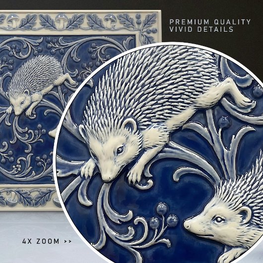 Hedgehogs Arts & Crafts Wall Decor Tegeltje