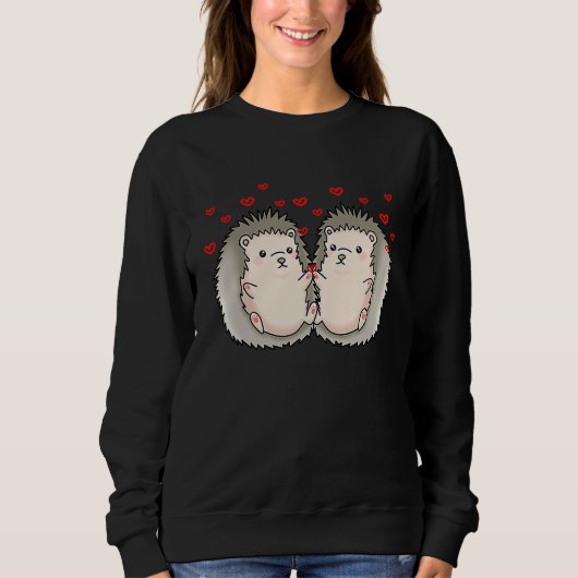 Hedgehogs Valentines Day Matching Couple Hedgehogs Trui (Voorkant)