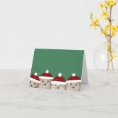 Hedgehogs Winter Wenskaart Kaart (Gele Bloem)