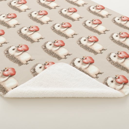 Hedgehogs with Heart Love Sherpa Deken (3/4)