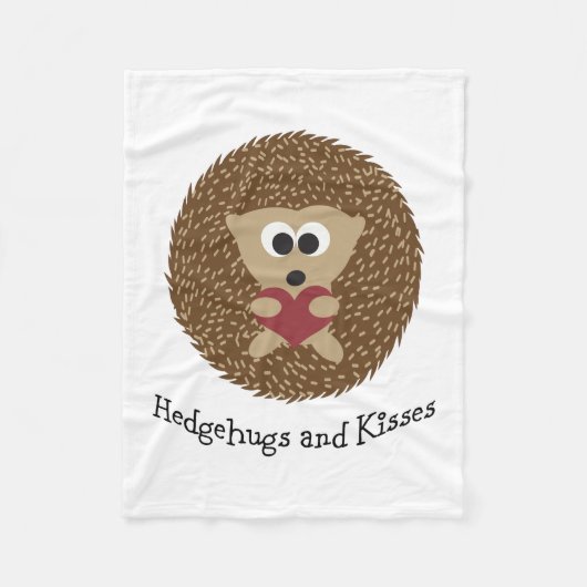 Hedgehugs en Kisses Hégel Fleece Deken (Voorkant)
