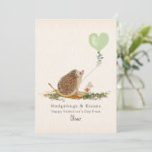 Hedgehugs & Kisses Hedgehog Mushroom Valentijn (Staand voorkant)