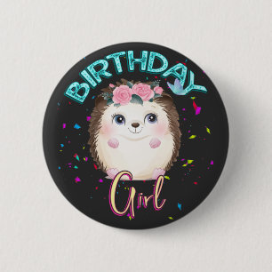 Hedgel Birthday Girl Party Gifts Ronde Button 5,7 Cm