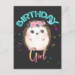 Hedgel Birthday Girl Party Gifts Uitnodiging Briefkaart