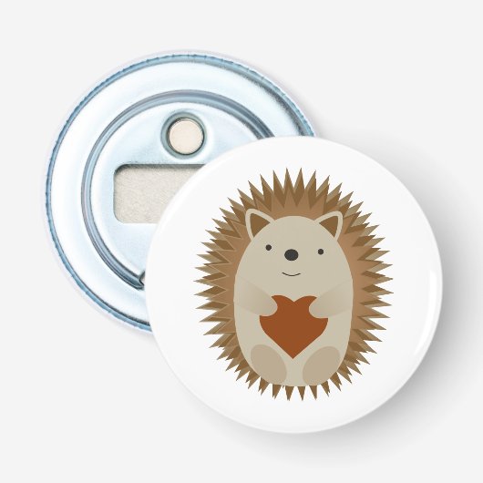 Hedgel Heart Button Flesopener (Voorkant)