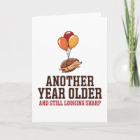 Hedgel Pun kijkt nog steeds Sharp Funny Birthday