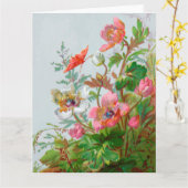 Hedgerow Garden Grande carte de voeux (Fleur jaune)