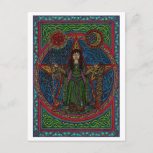 hedgewitch pentagram 001 spreuken briefkaart