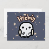 Hedwig Cartoon Character Art Briefkaart (Voorkant / Achterkant)