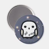 Hedwig Cartoon Character Art Magneet (Voorkant / Achterkant)