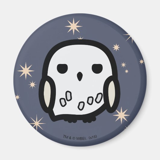 Hedwig Cartoon Character Art Magneet (Voorkant)