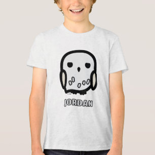 Hedwig Cartoon Karakter Kunst Tri-Blend Shirt
