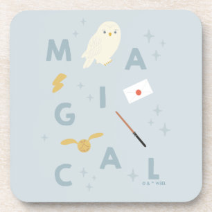 Hedwig "magische" typografie grafisch bier onderzetter